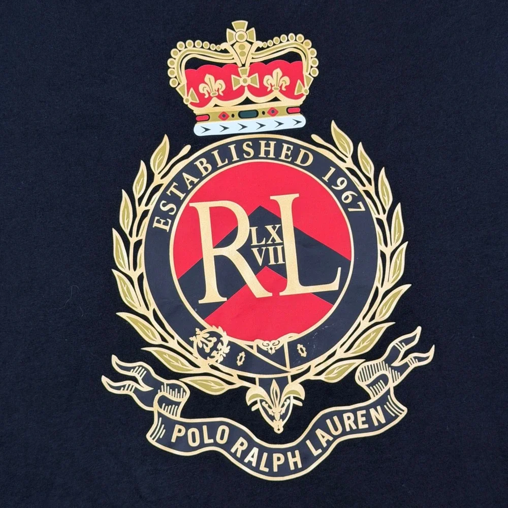 Polo Ralph Lauren T Shirt Mens 4XB Custom Slim Fit Crown Crest Spellout